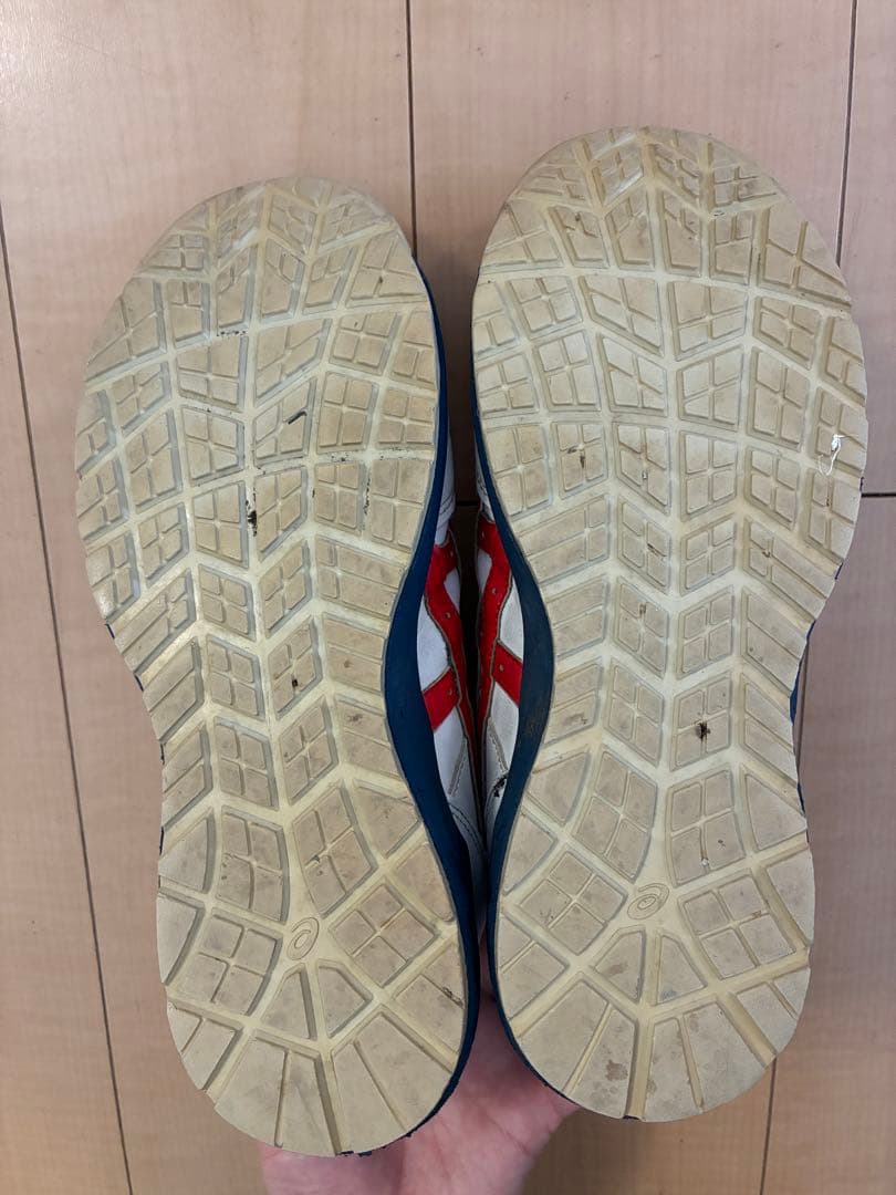 ビデ　ASICS WINJOB BOA ホワイト/レッド/ネイビー 安全靴