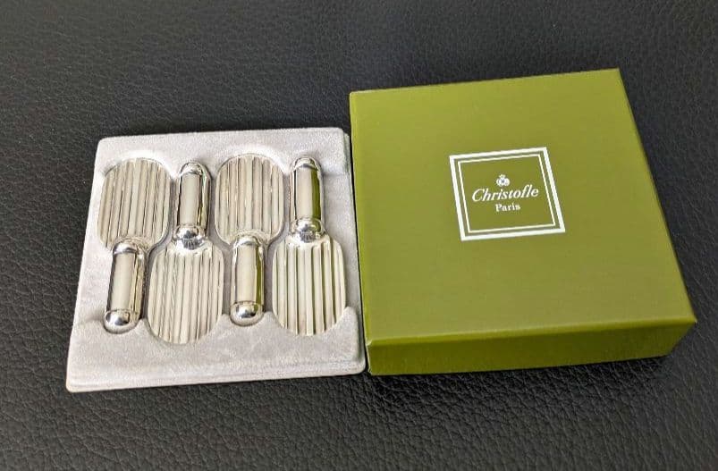 クリストフル　ナイフレスト、箸置きストリエ4点