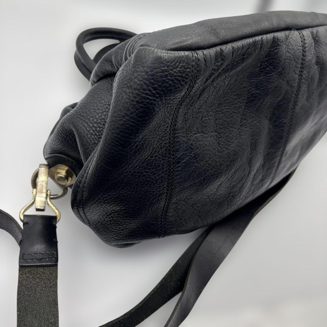 DIESEL レザー ミニボストンバッグ 黒 ショルダー 袋