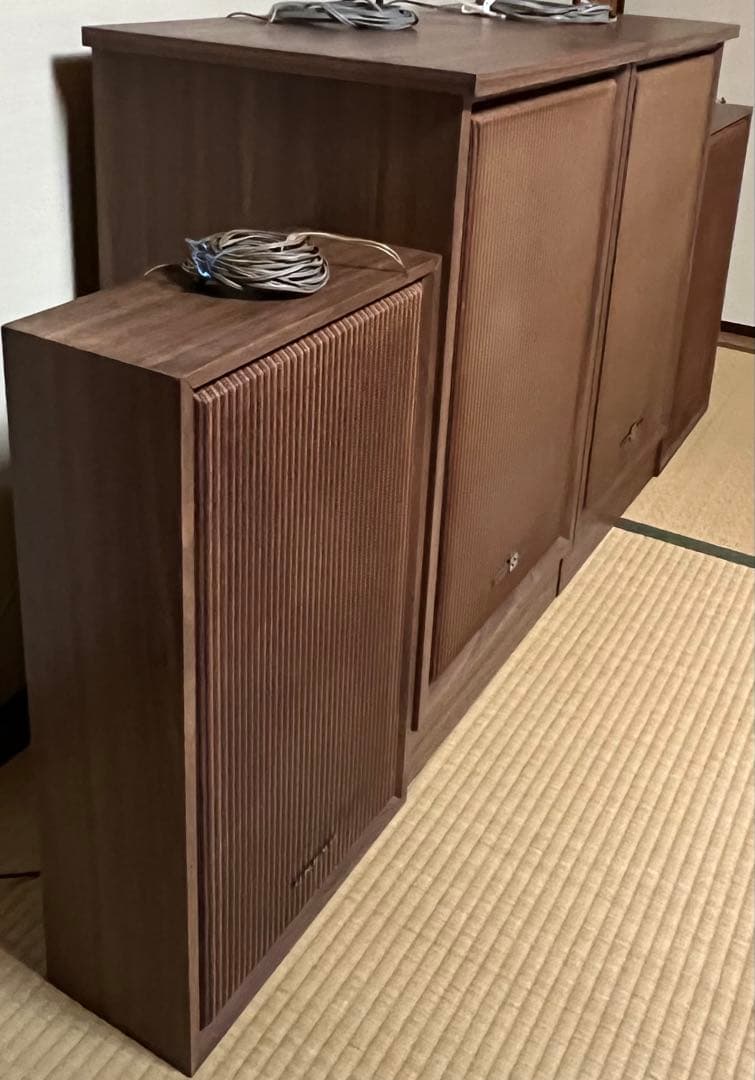 ONKYO 4チャンネルサラウンドスピーカー　木製フレーム