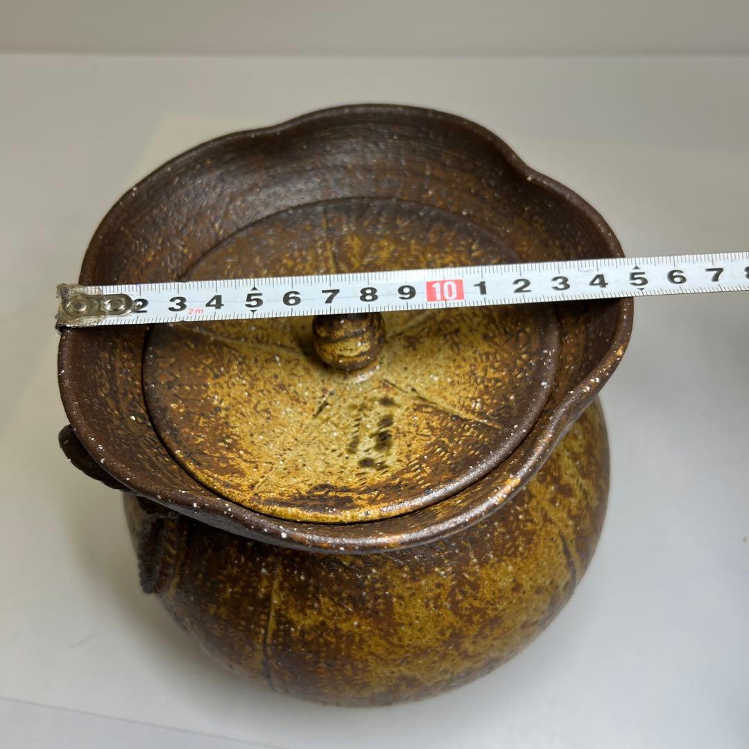 ☆茶3 韓国人間文化財　趙誠主　宝袋型　水指　共箱幅約15㎝　東な8-0201①