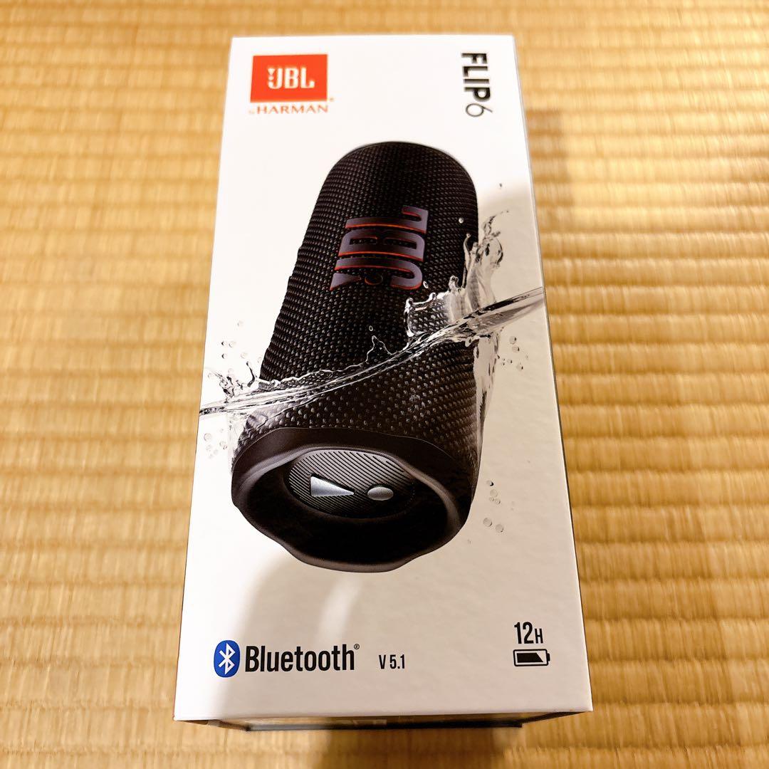 新品JBL FLIP6 Bluetooth ワイヤレススピーカー 防水 ブラック
