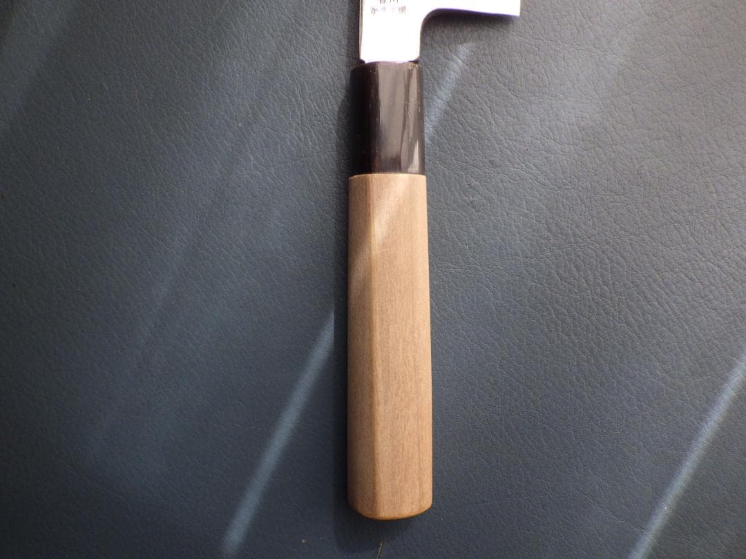 テ*ん様 京都/有次・鎌薄包丁・黒本水牛★手研ぎ済み▲記名有り▲