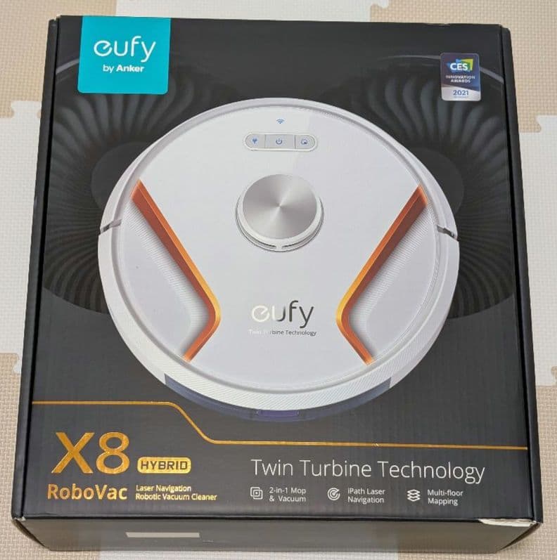 【美品】Eufy RoboVac X8 Hybrid（水拭未使用、予備部品多数）