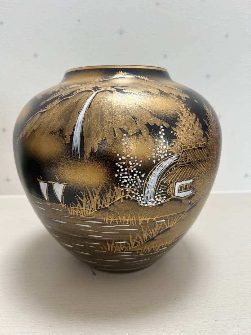 九谷焼　セット　獅子　花瓶