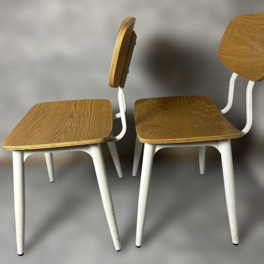 ダイニングチェア　ナチュラル　ホワイト　学習椅子　北欧