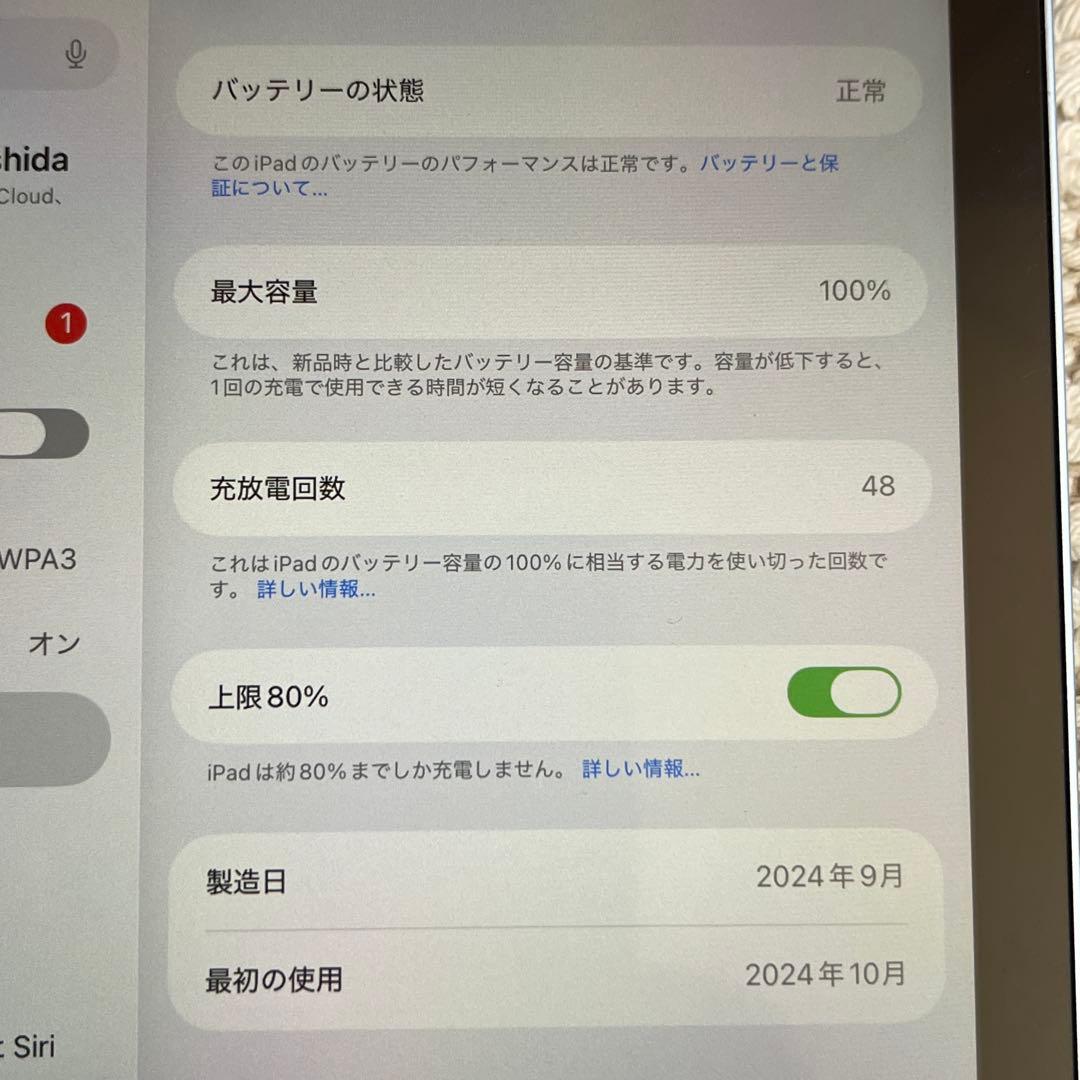 おまけ付iPad mini第7世代256GB Wi-Fi100%バッテリー