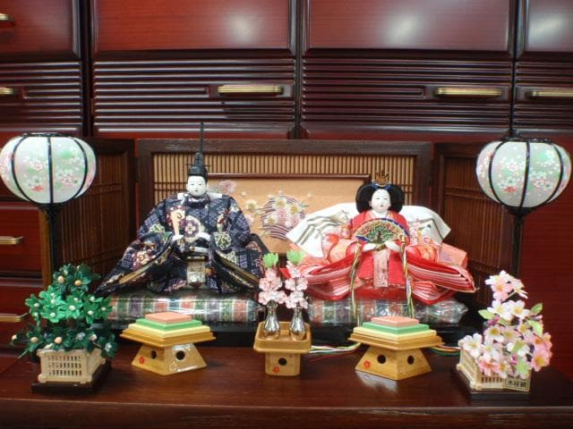 さらに値下げ！訳アリ！新品●激安！65巾 ひな人形 親王飾り 収納飾り 雛人形●