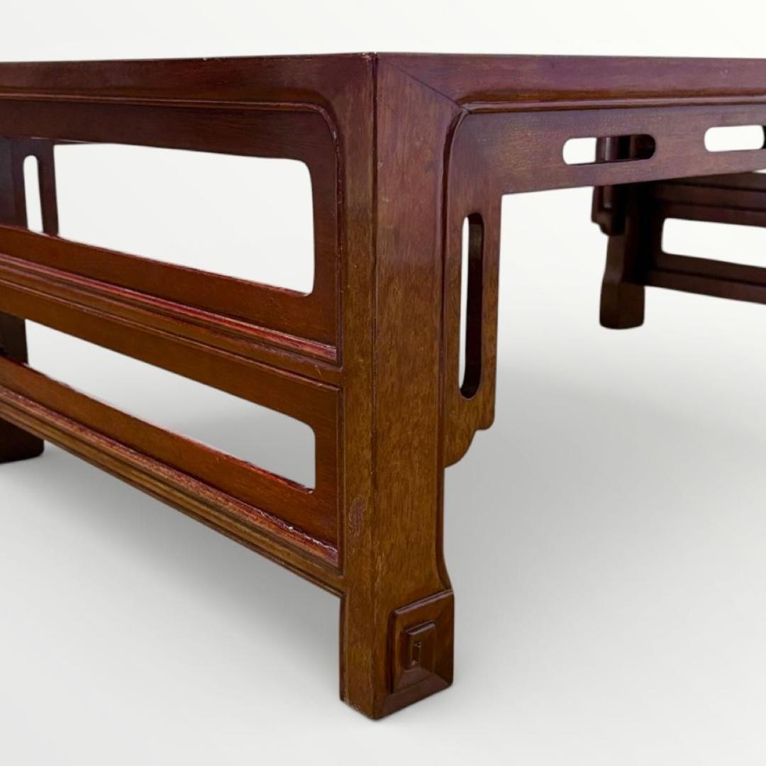 中国美術 唐物 紫檀 花梨 唐木 天然木 文机 飾り台 盆栽台 花台 香炉