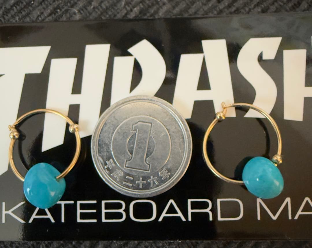 ビンゴブラザーズ　K18ターコイズピアス