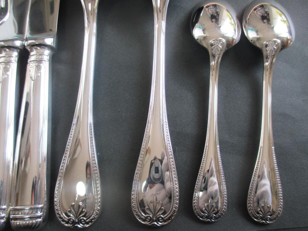 極美品☆仏蘭西高級銀器☆クリストフルシルバー カトラリー１０本セット　マルメゾン