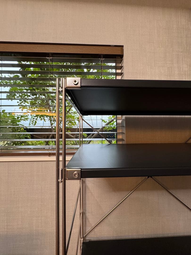 無印スチールユニットシェルフ　スチール棚　ダークグレー