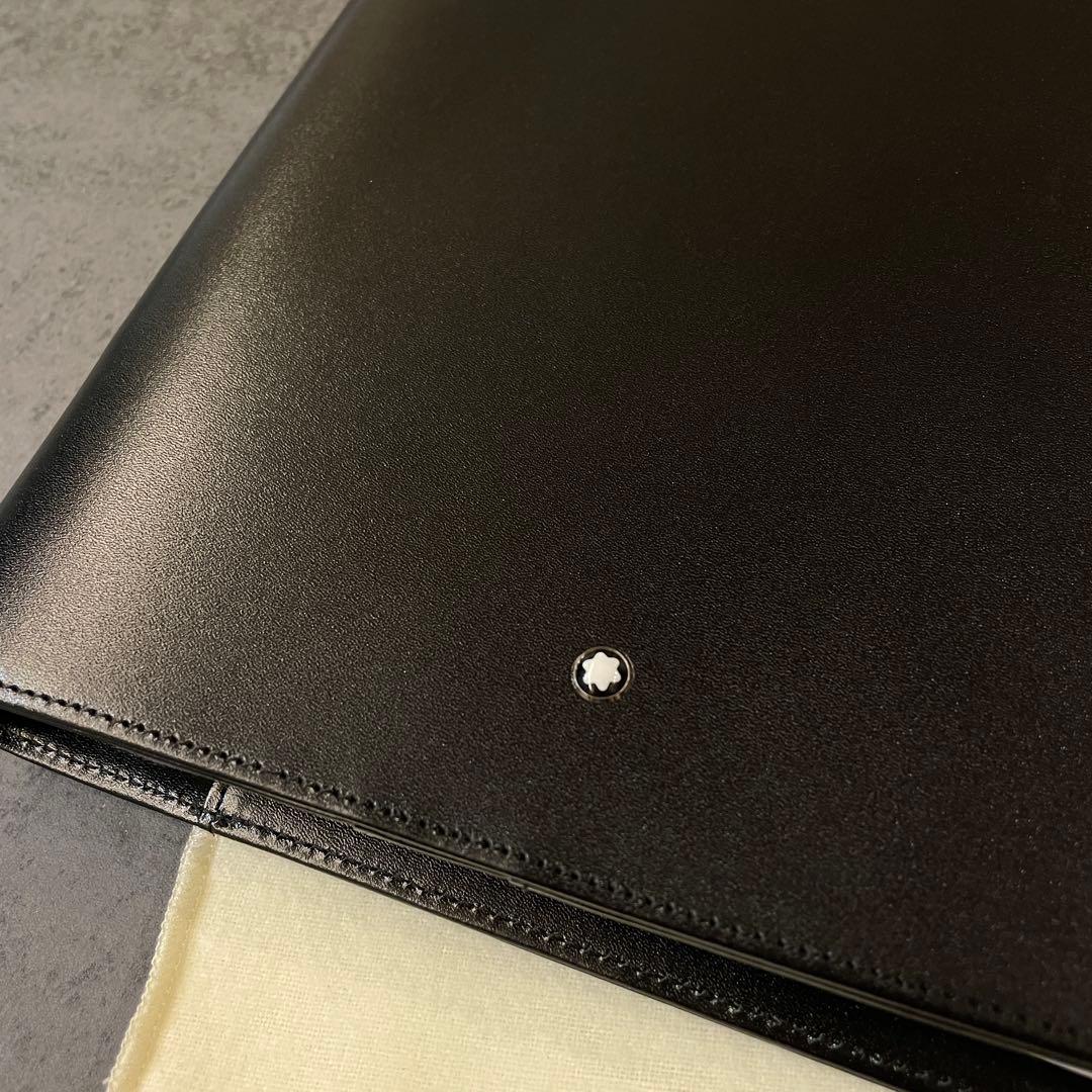 【新品未使用】Montblanc モンブランノートブックレザーブラック