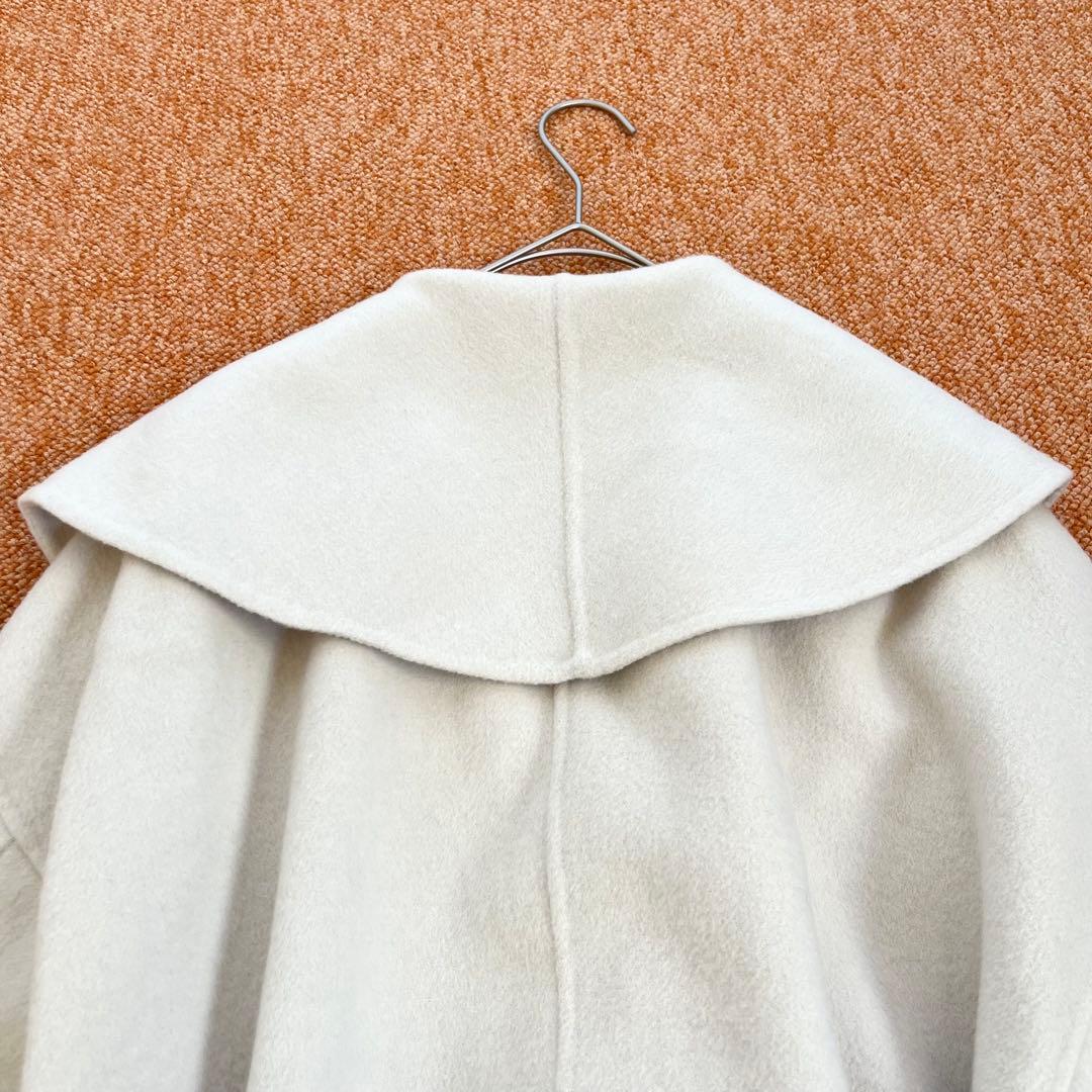 moku様　アンクレイヴ ショールカラー ベルト付き リバーミドルコート ウール