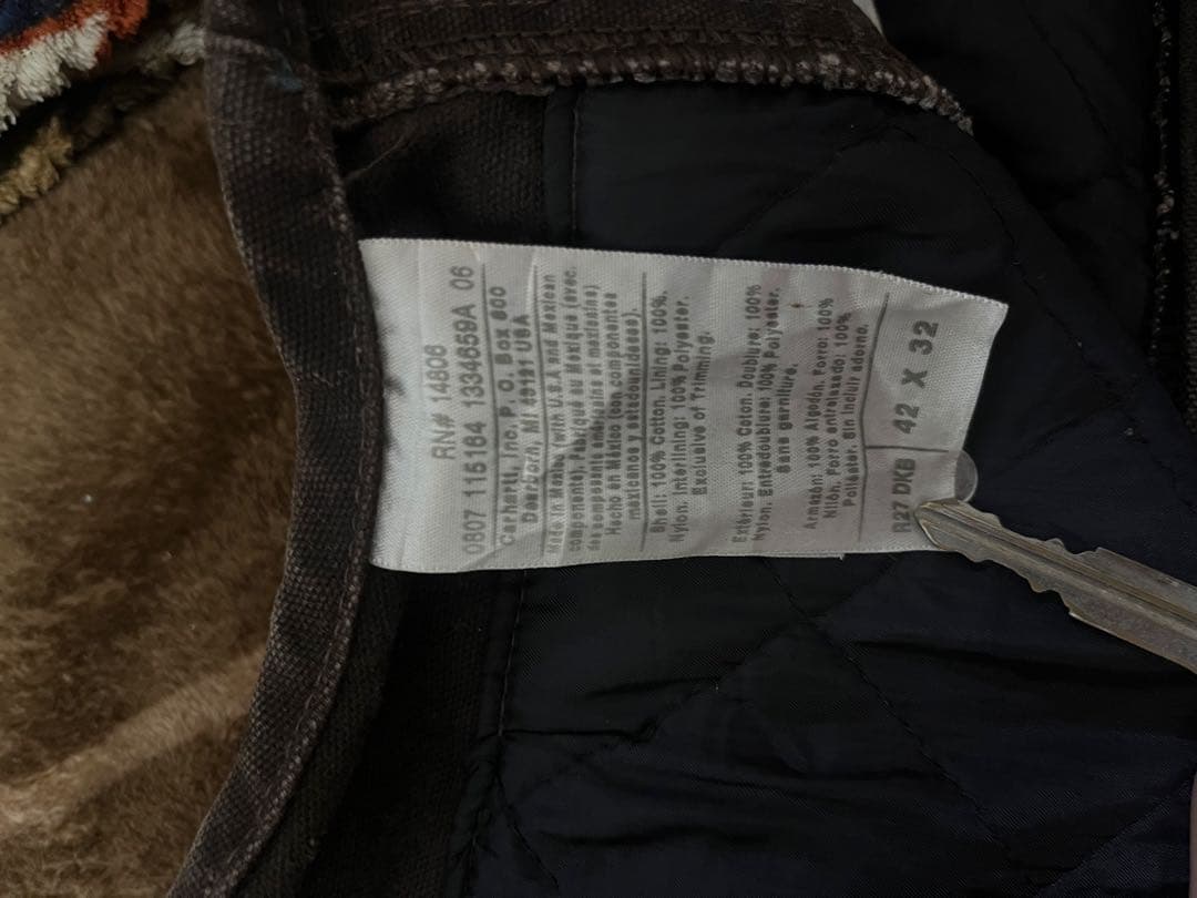 Carhartt メキシコ製 オーバーオール ダック地 ダークブラウン