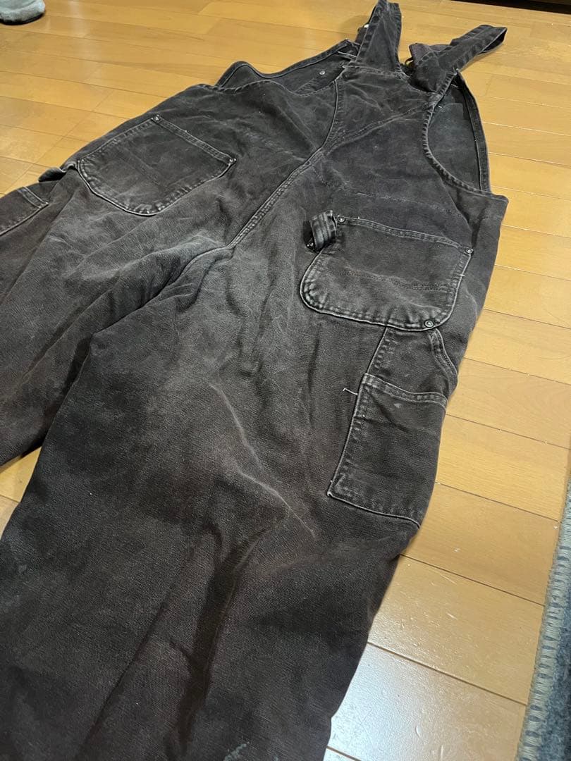 Carhartt メキシコ製 オーバーオール ダック地 ダークブラウン