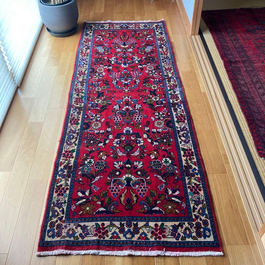 ★ naochin1102★ ヴィンテージラグ　トライバルラグ ランナー