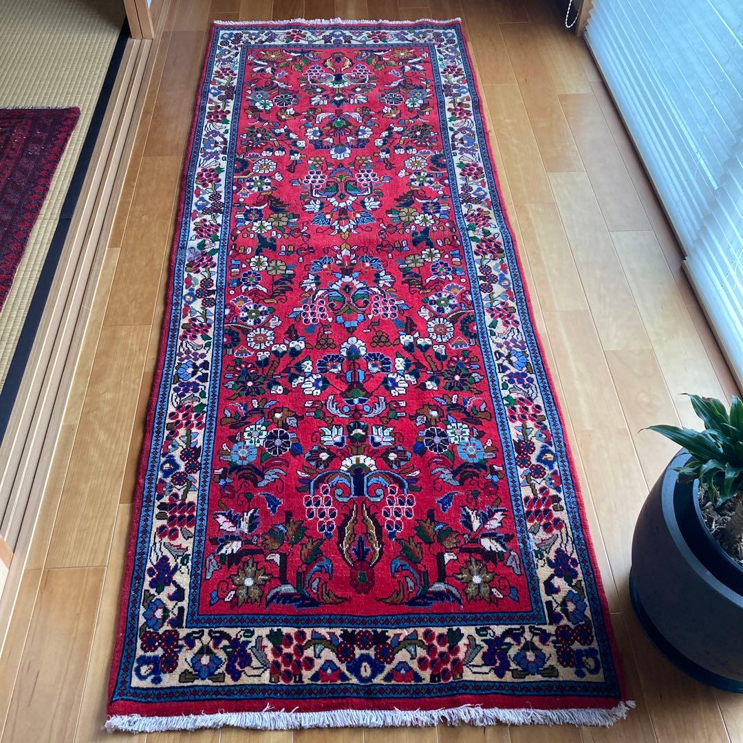 ★ naochin1102★ ヴィンテージラグ　トライバルラグ ランナー