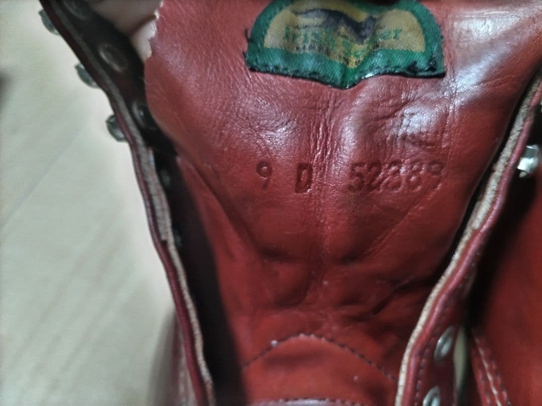 値下げ REDWING 8166 9D 半円犬タグ 赤茶