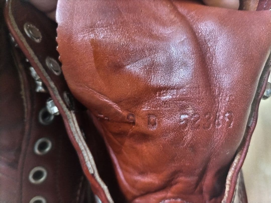 値下げ REDWING 8166 9D 半円犬タグ 赤茶