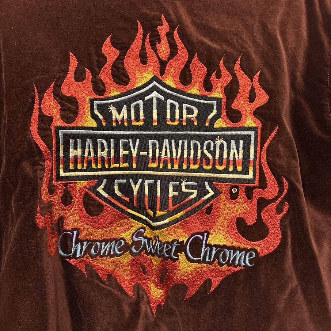 HARLEY DAVIDSON 別珍 ベロア フレイム スカジャン