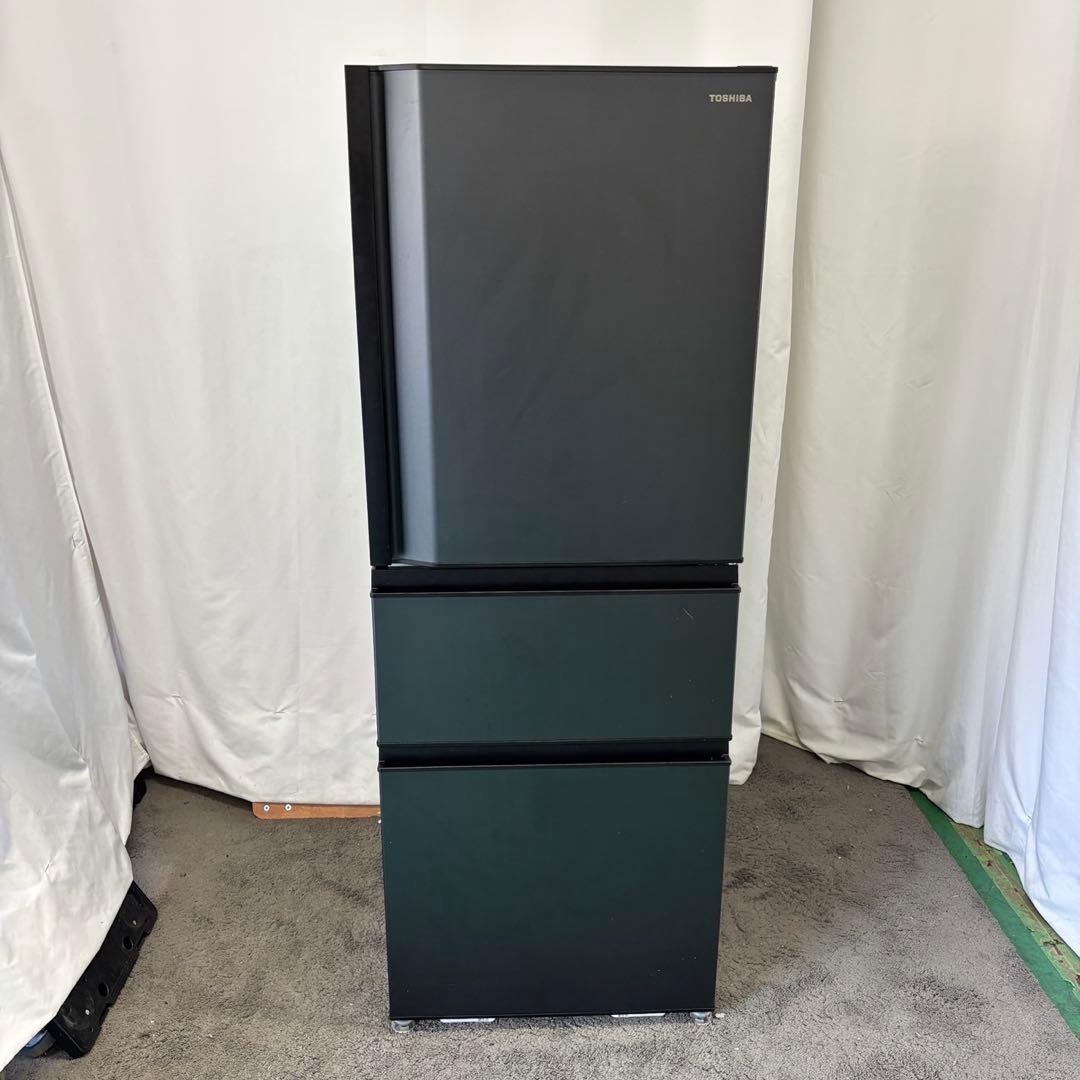 768　冷蔵庫　東芝　大型　300-400ℓ　22年製　綺麗　安い　黒　設置無料