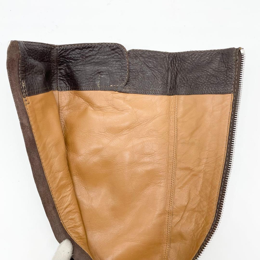 【美品】Chloe クロエ ロングブーツ サイドジップ レザー 金具 23cm