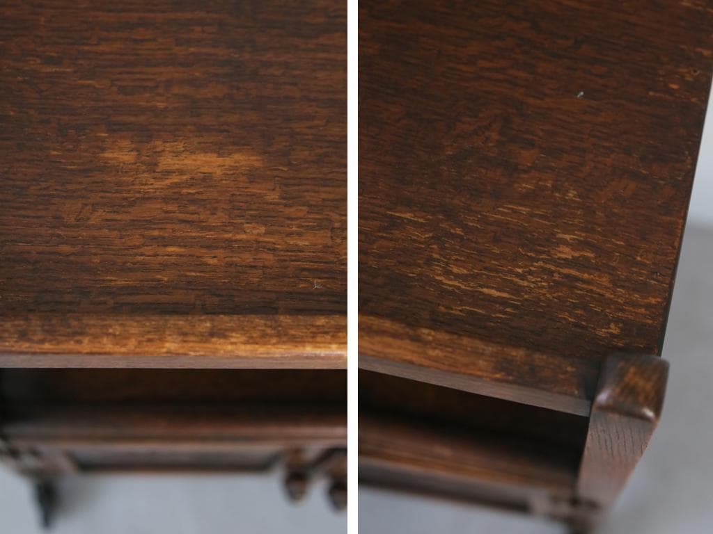 英国アンティーク木製キッチンワゴン/トロリー/サイドテーブル机(91-45)