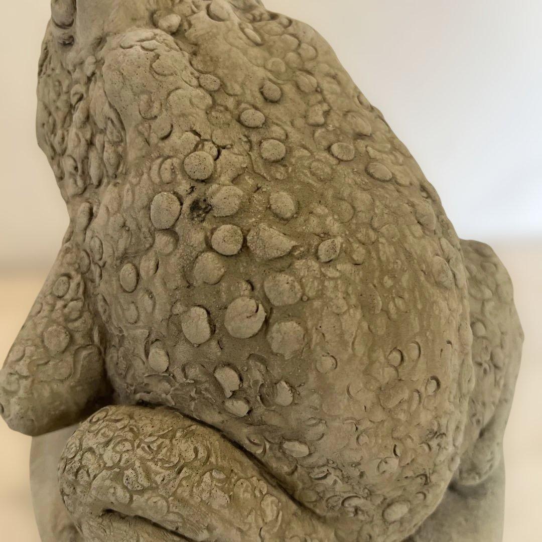 英国ガーデンオーナメントカエルのオーナメント 石膏製