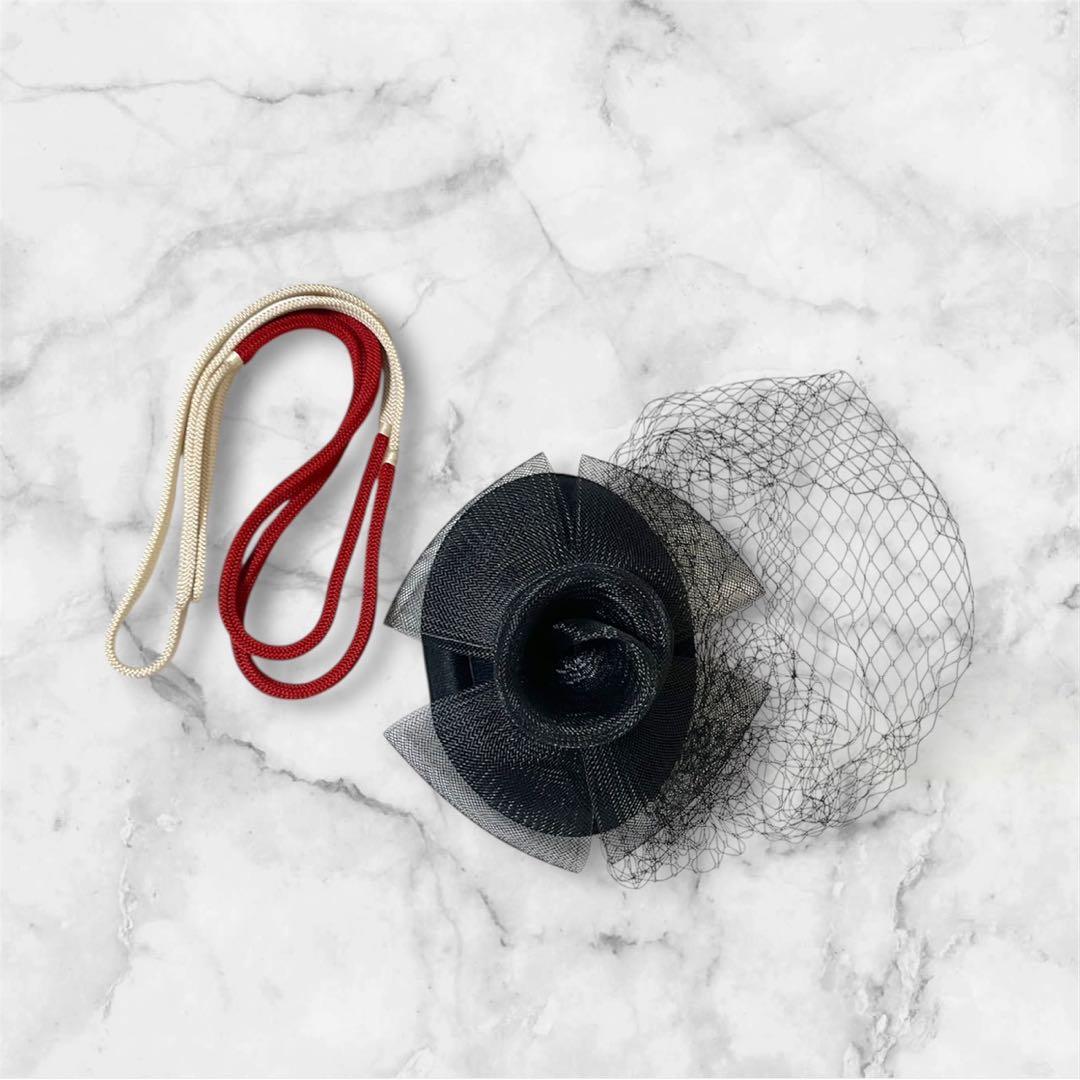 振袖フルセット 赤黒 手絞り 金彩