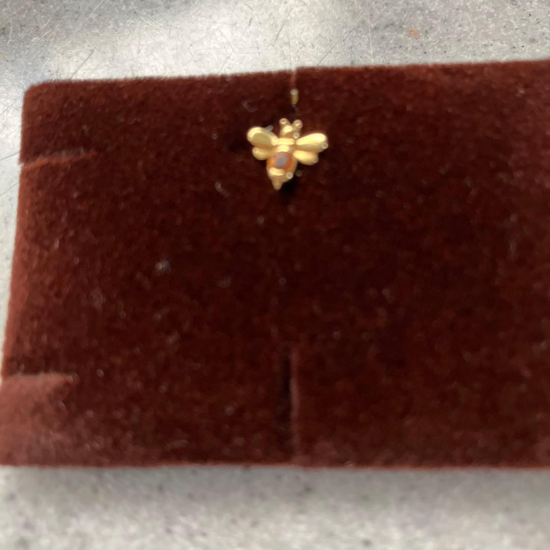 新品蜂デザイン ミツバチ18金ゴールドトーン ピアス(片耳用)