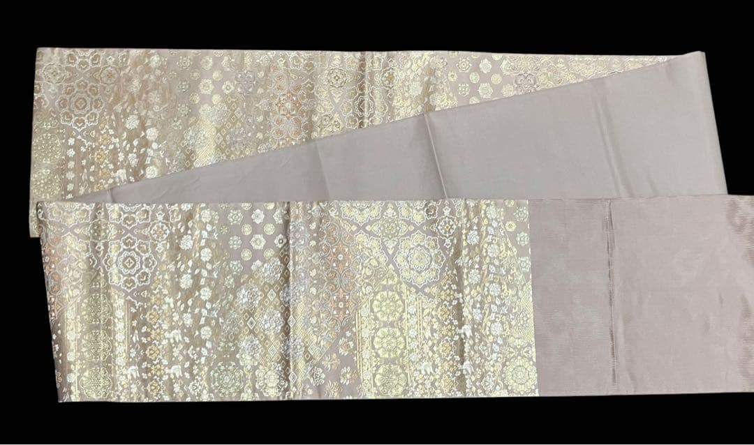 箔屋清兵衛 陰山織物 袋帯 六通柄 正絹 華文 美品 イ6503