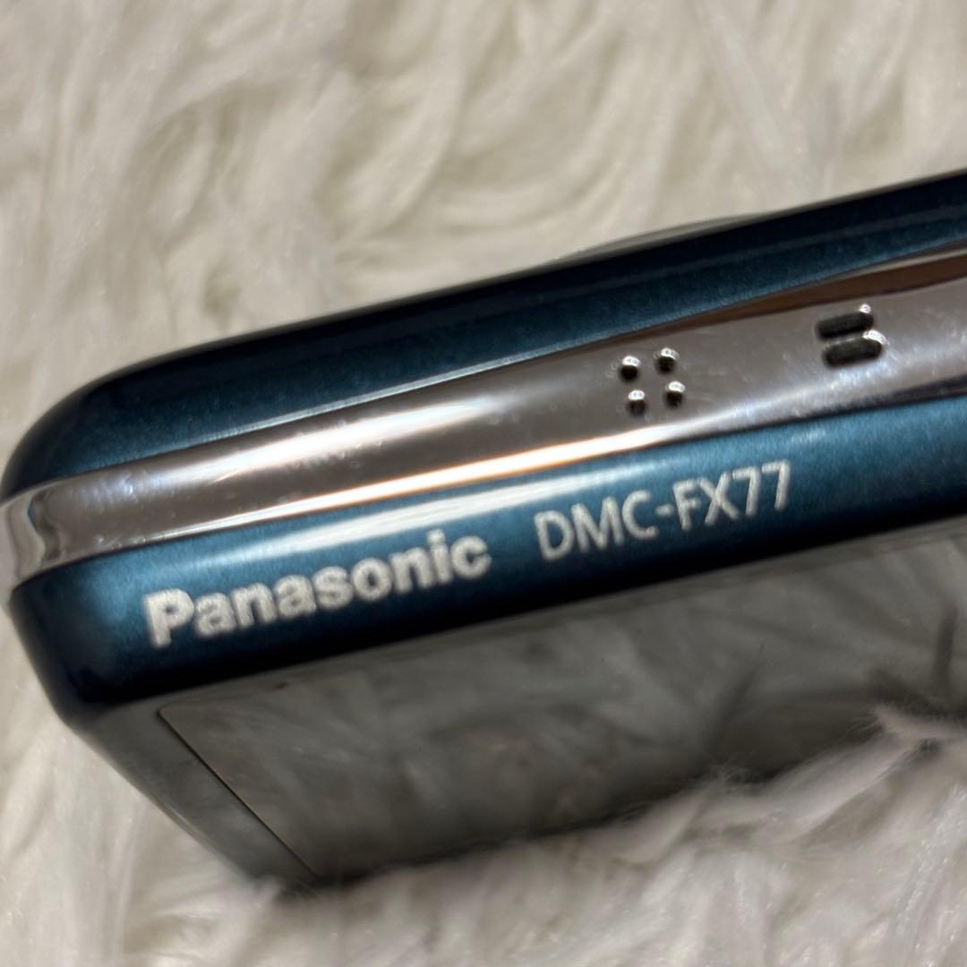 【美品】 Panasonic LUMIX DMC-FX77 ブルー　コンデジ