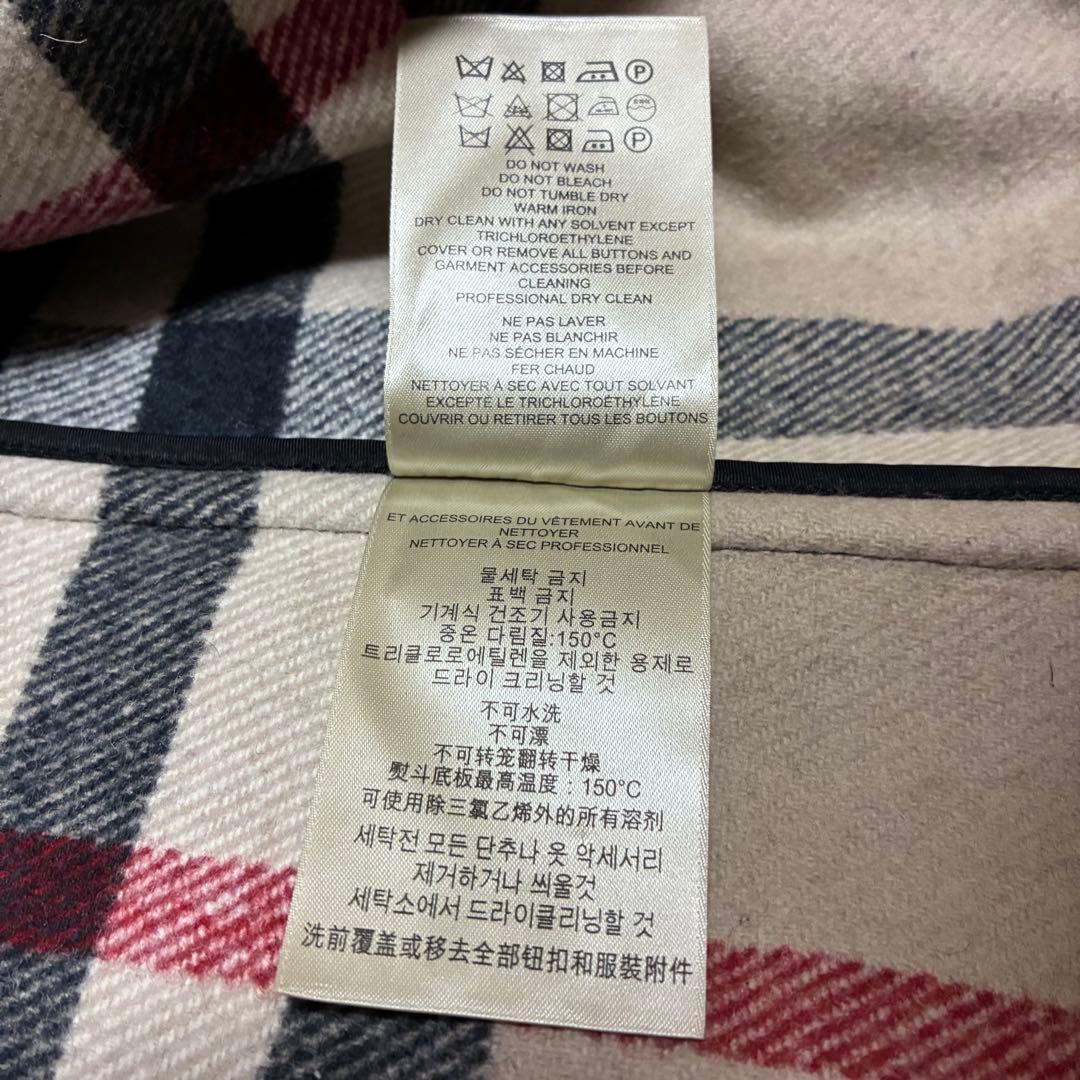 BURBERRY BRID ダッフルコート　裏地ノバチェック　ウール　牛革