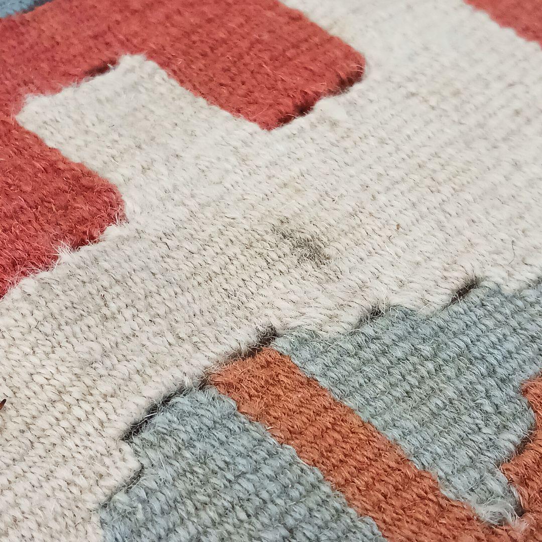 Y3344-1 トルコ キリムラグ ウール 手織り 120×89㎝ 絨毯