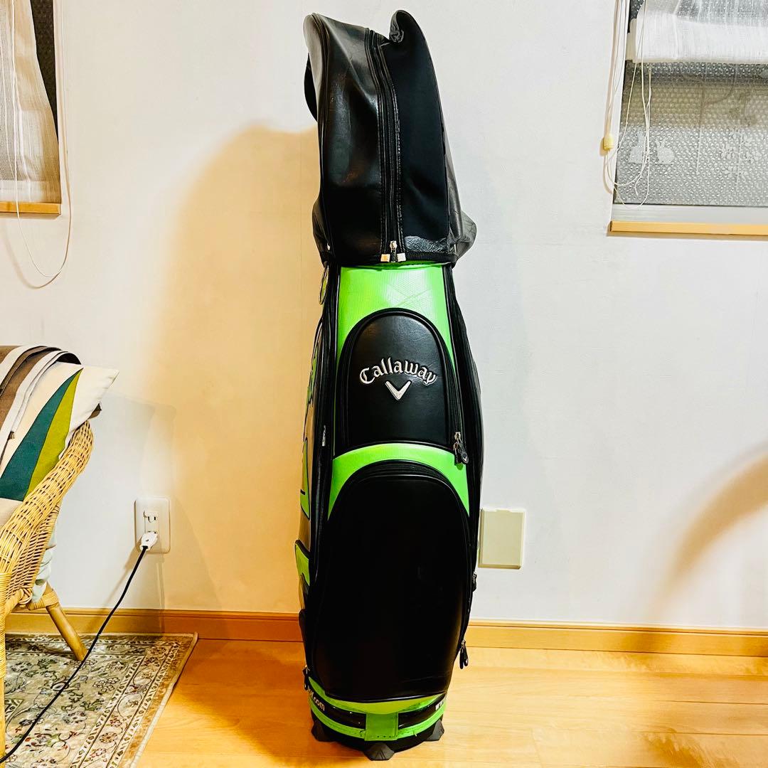 【美品】Callaway キャロウェイ キャディバッグ ブラック/グリーン 9型