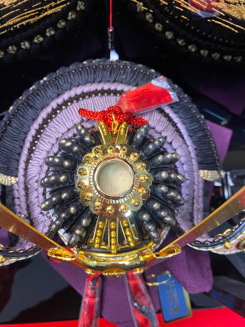 五月人形　兜飾り　会津塗り収納セット　正絹糸　平安義兼