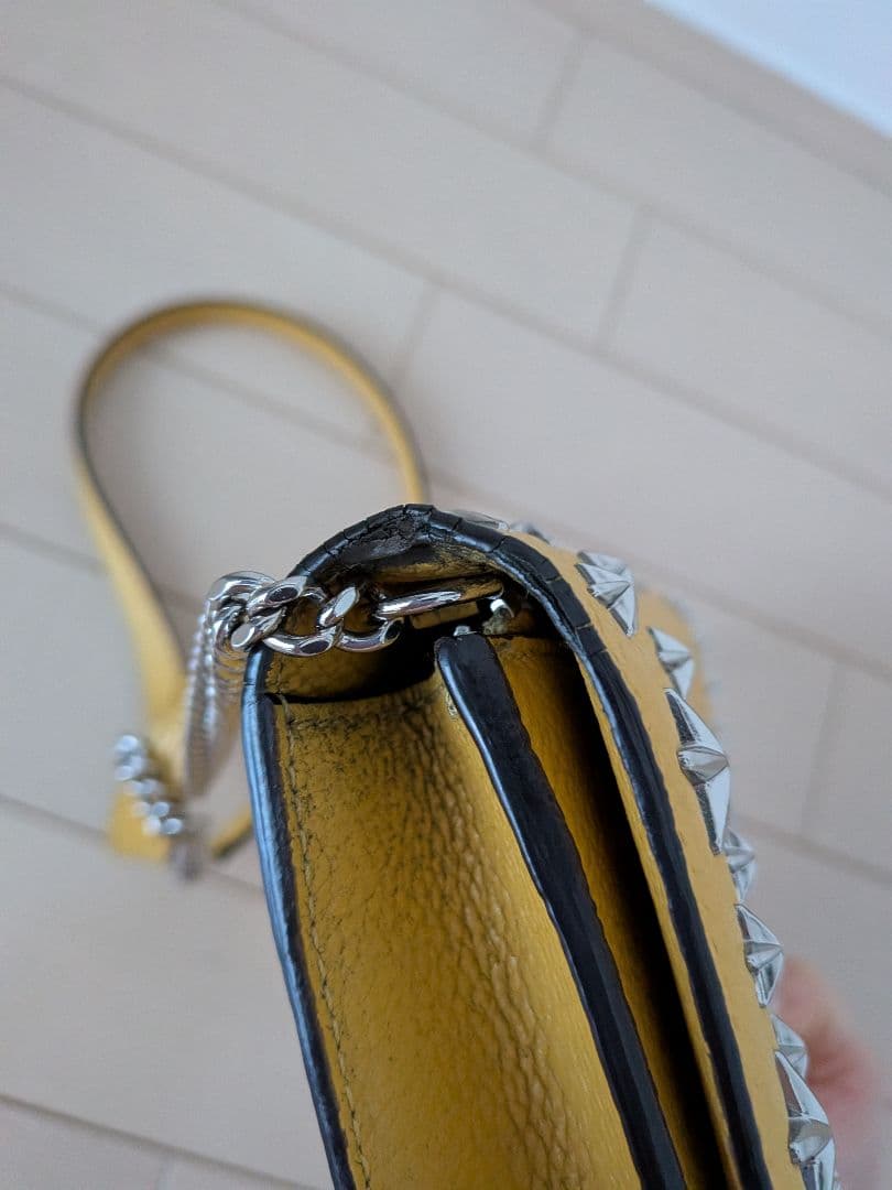 JIMMY CHOO イエロー スタースタッズ ショルダーバッグ