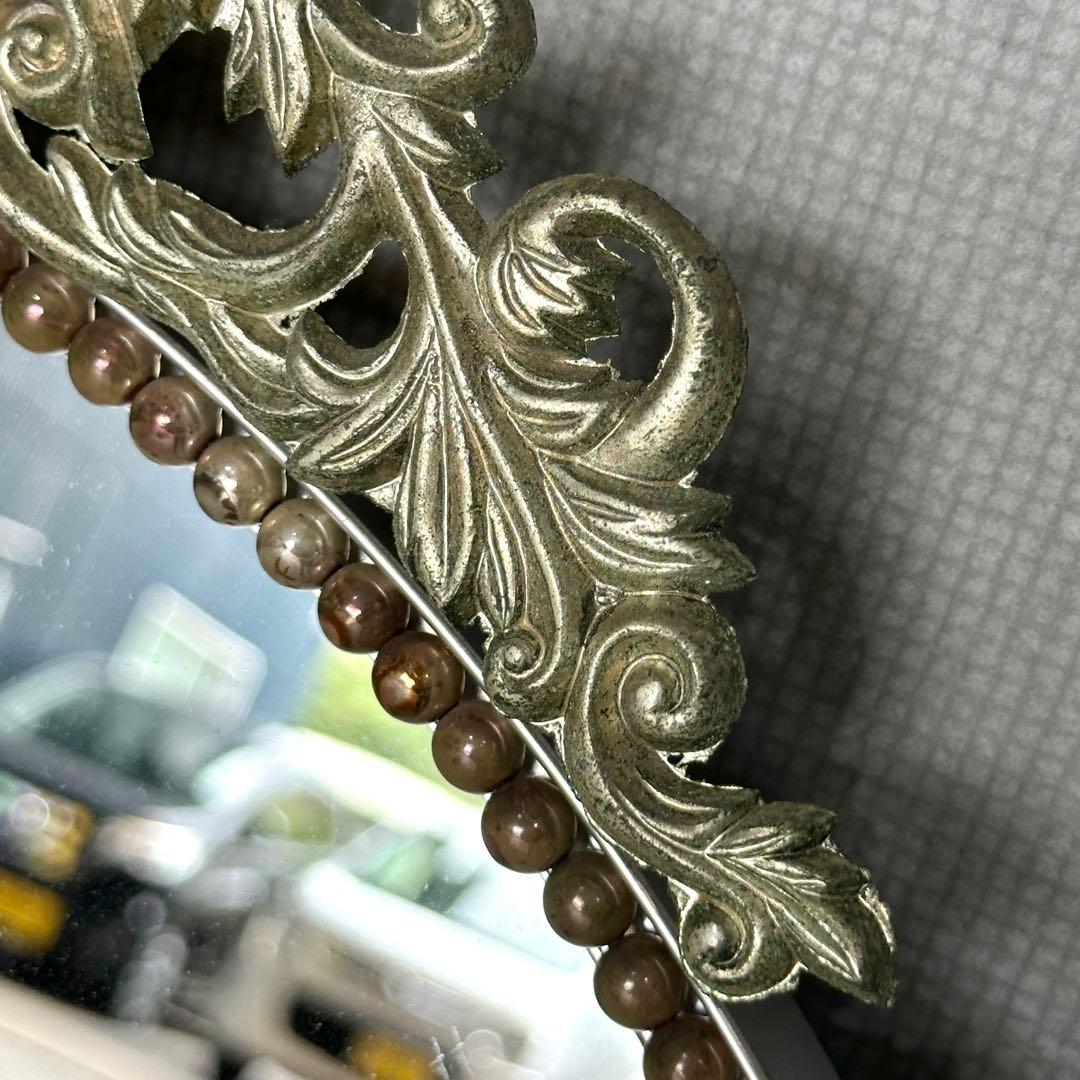 ✦豪華装飾✦ 楕円ヴィンテージ大型ミラー 貴族風 ロココ調デザイン　バロック調