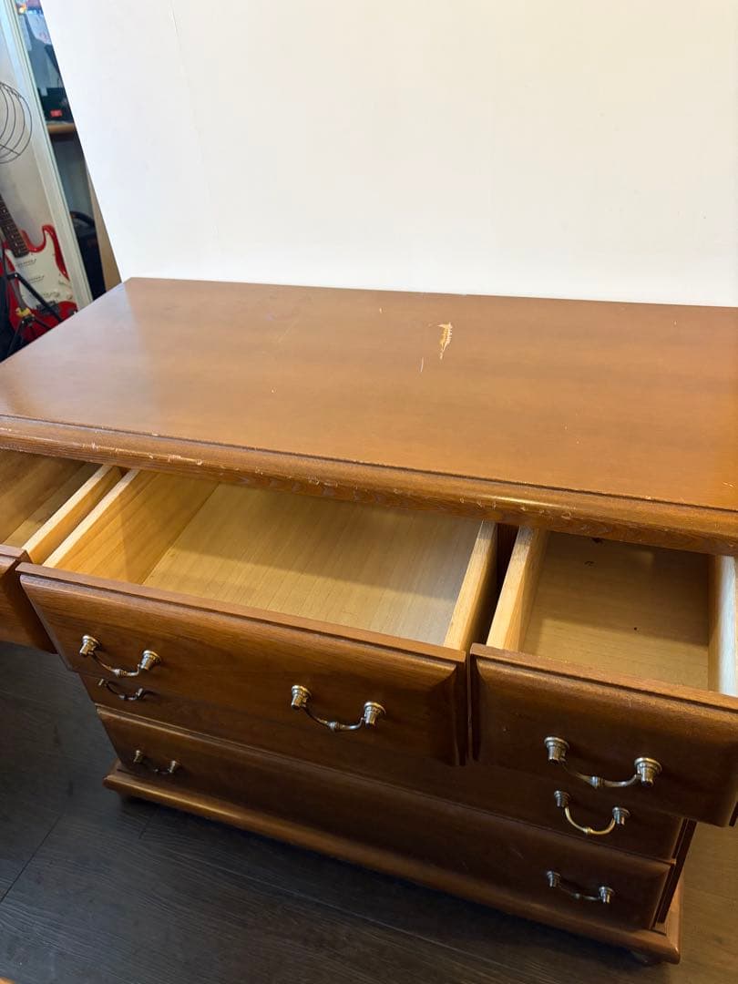 木製チェスト 8段引き出しアンティーク 収納家具 ヴィンテージ※天板傷あり