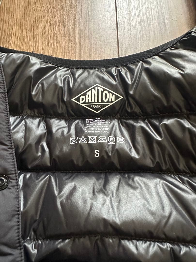 DANTON ブラック ダウンジャケット S インナーダウン