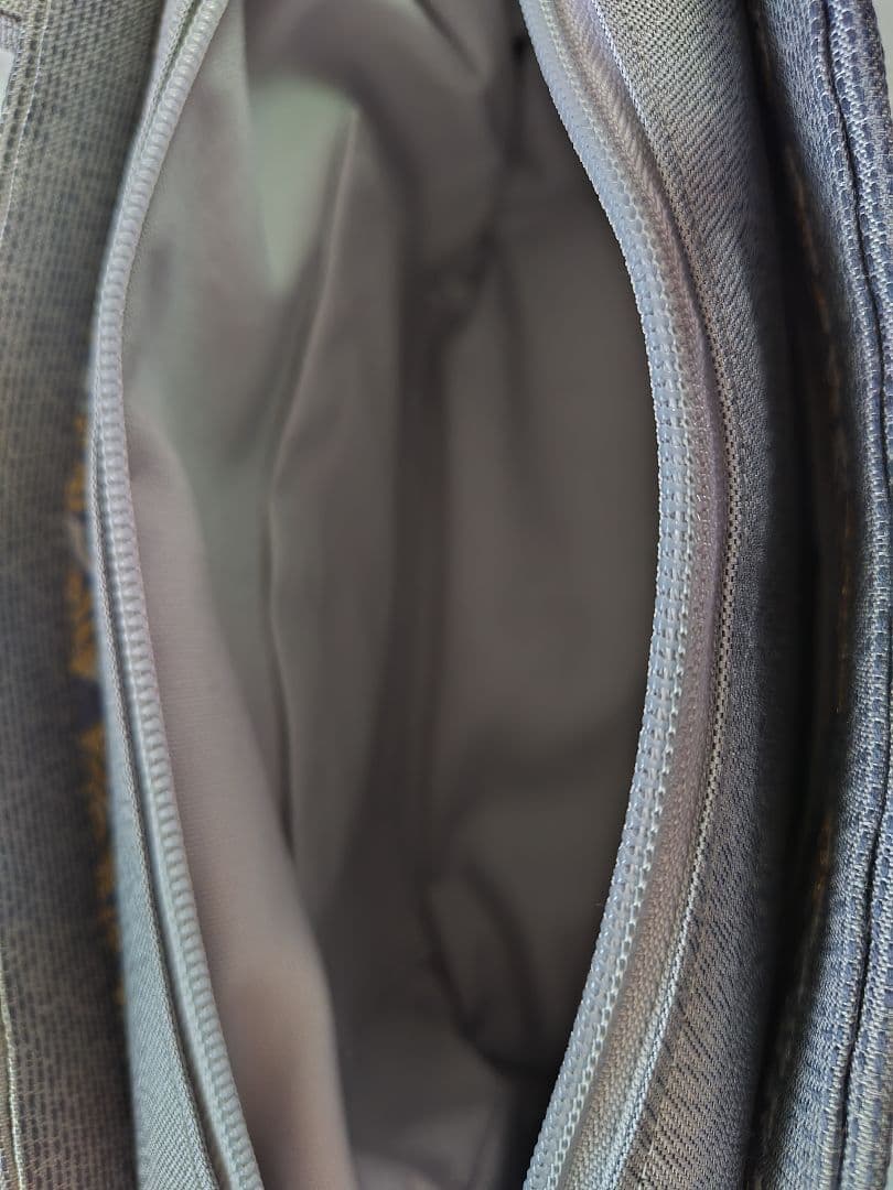 青灰　帯地　利休バッグ 　和装バッグ