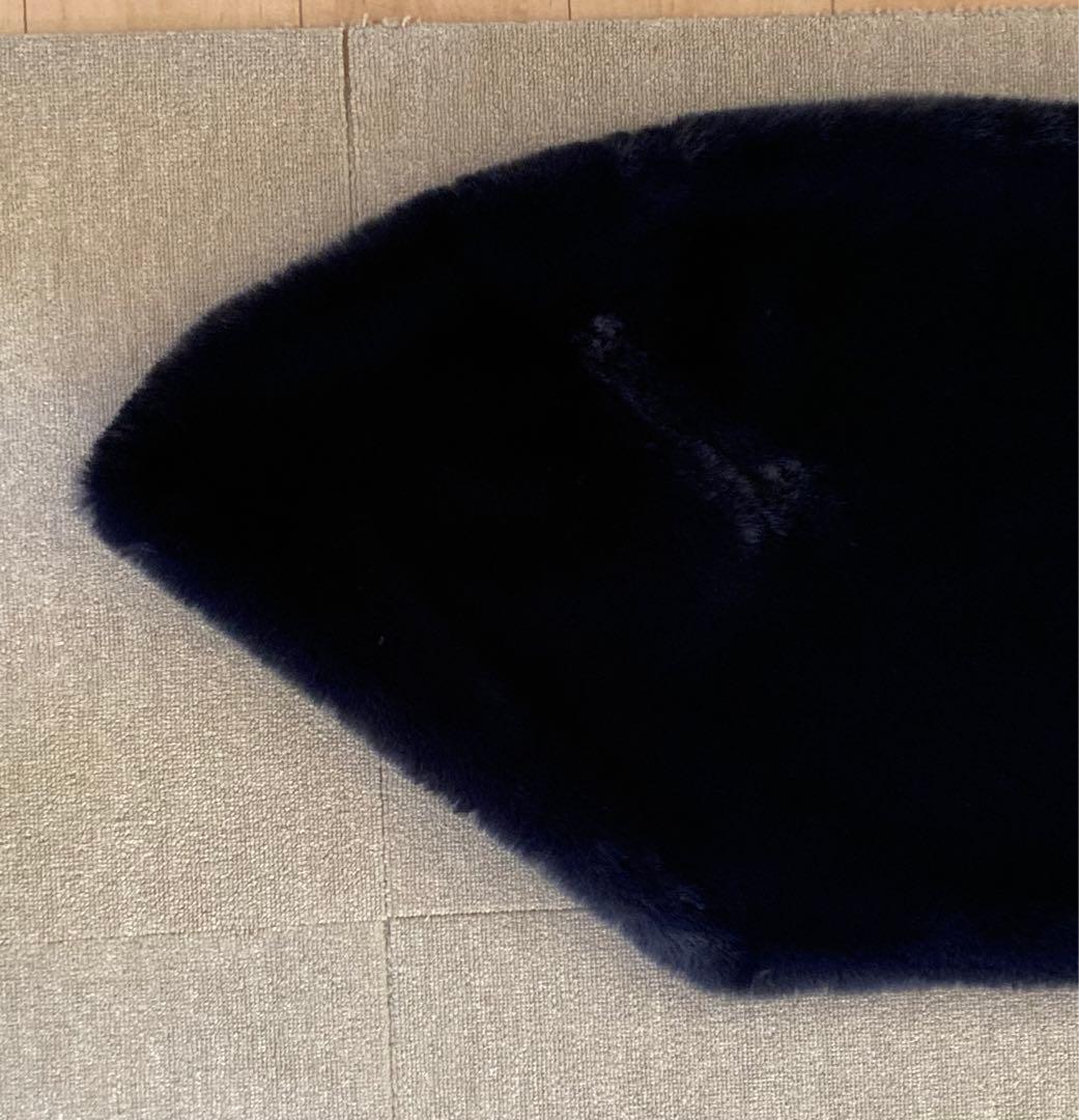 【新品未使用】JENNE リッチボリュームファーケープ ネイビー