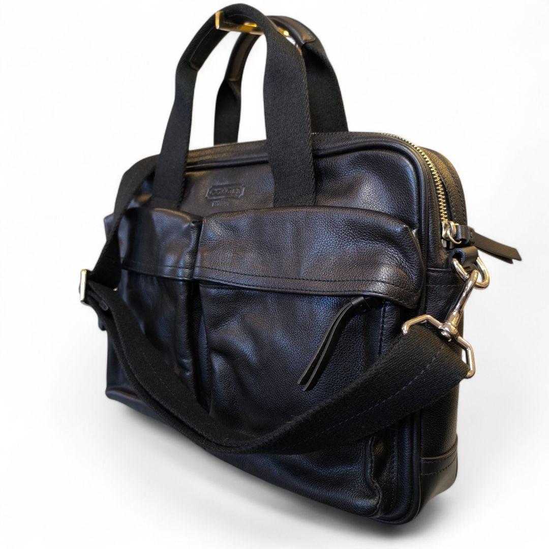 美品✨COACH ブリーフケース 2way レザー ブラック A4収納 コーチ