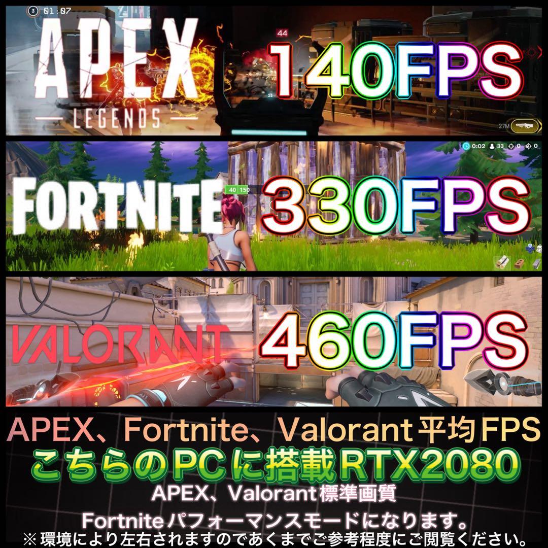 PCデビューにも◎RTX2080搭載ゲーミングPCモニター付フルセット