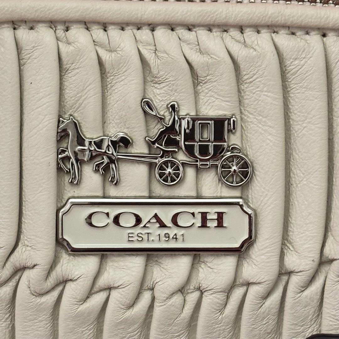 coach☆ギャザーレザー2wayショルダーバッグ 未使用