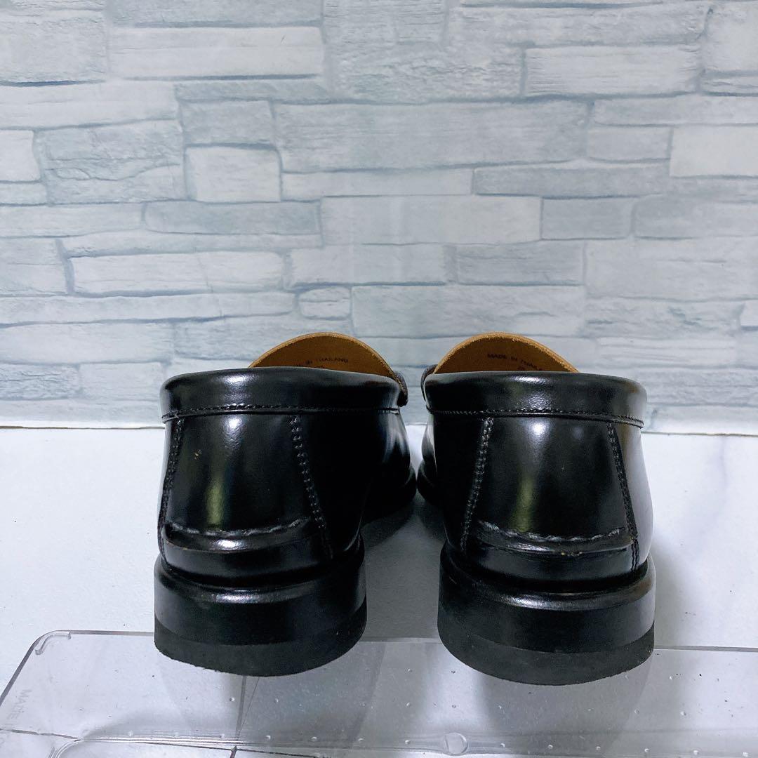 美品 REGAL リーガル ローファー 本革 レザー ブラック 黒 25