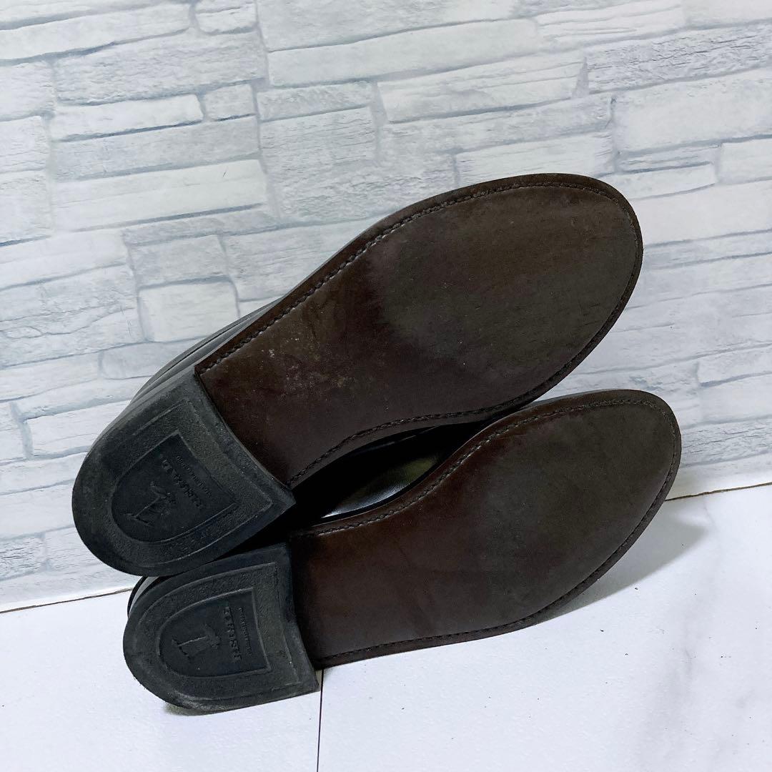 美品 REGAL リーガル ローファー 本革 レザー ブラック 黒 25