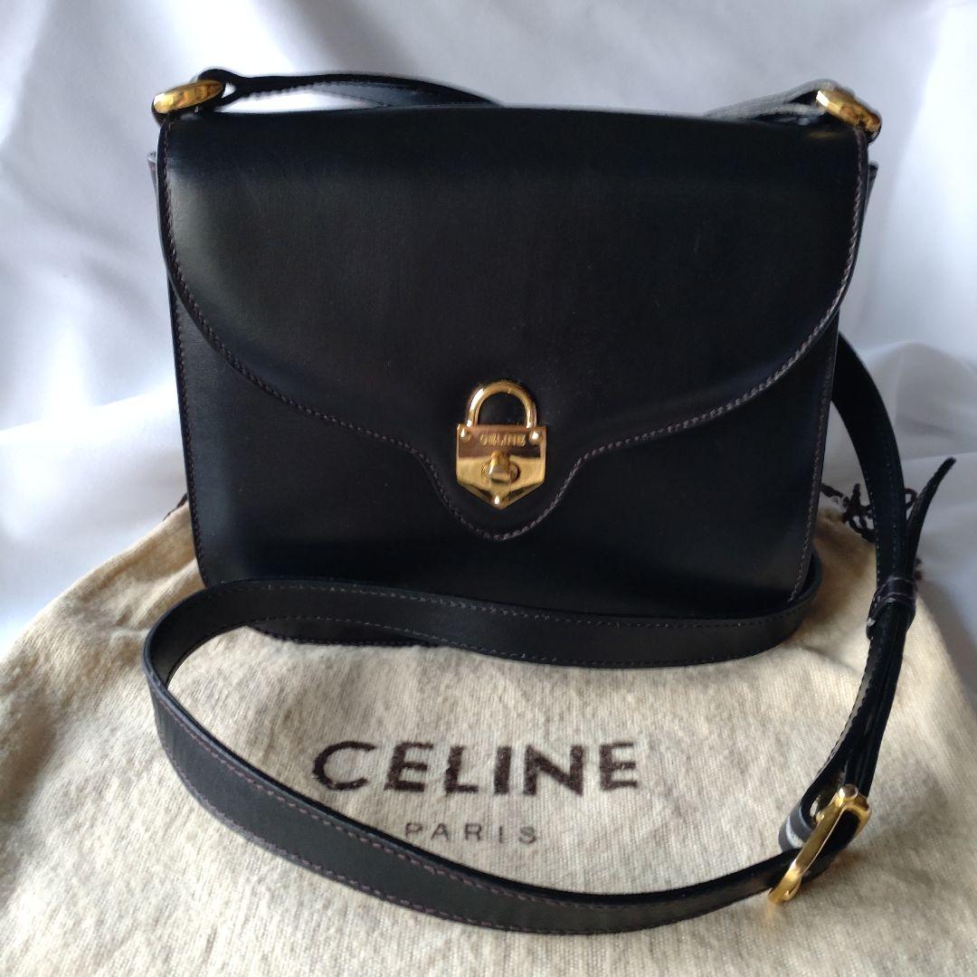CELINE セリーヌ カデナ ターンロック ショルダーバッグ オールドセリーヌ