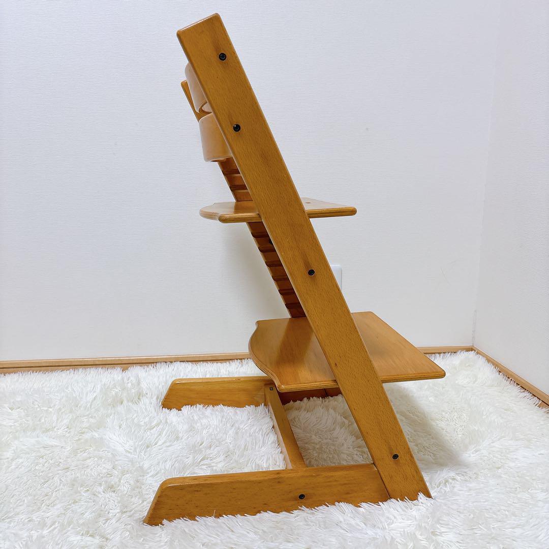 廃盤カラー♡ストッケトリップトラップ 木製　キッズハイチェア